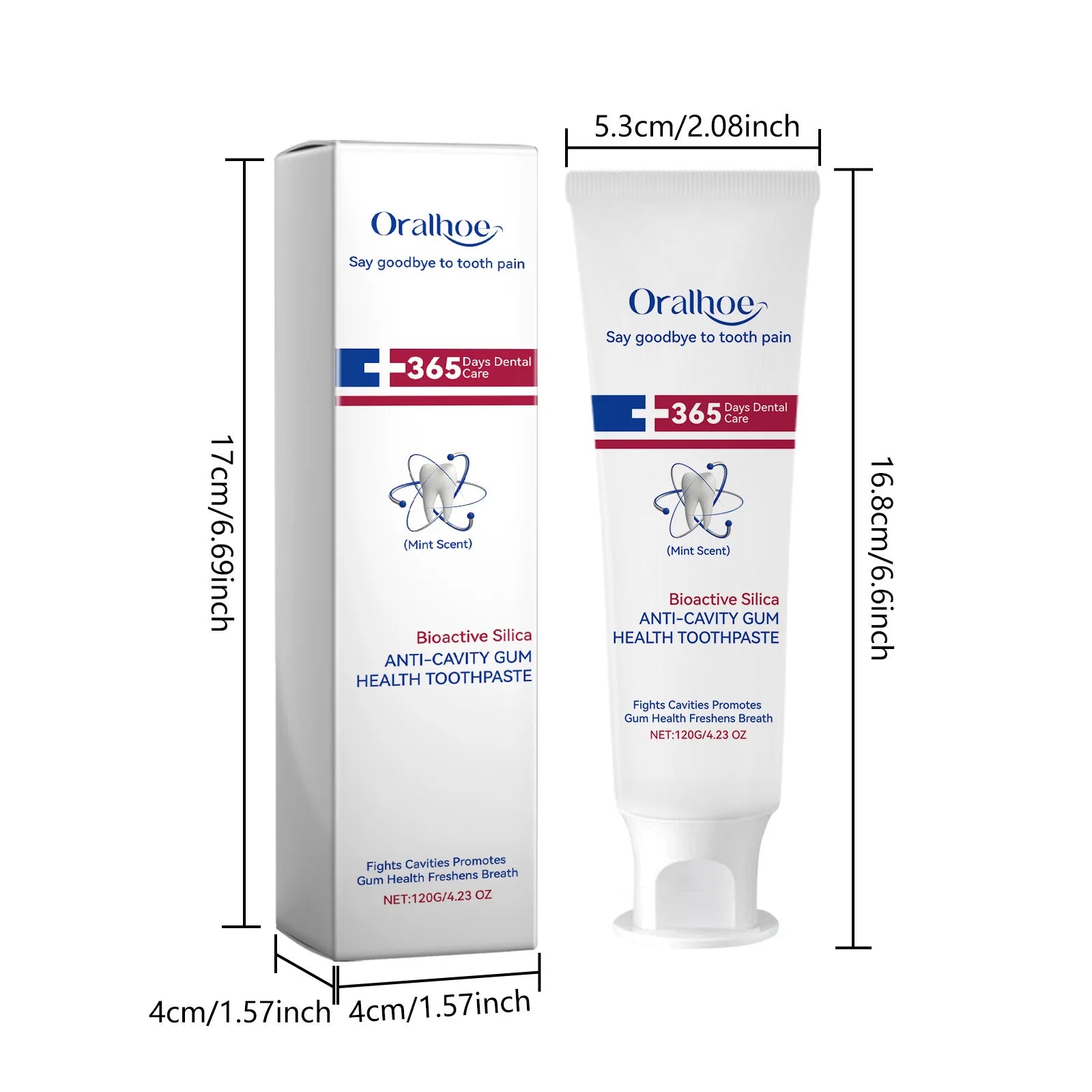 Oralhoe 120g Anti Cavity Toothpaste Repair Gum Health Tartar Deep Cleansing Yellow Teeth Whitening Remove Oral Odor Toothpaste