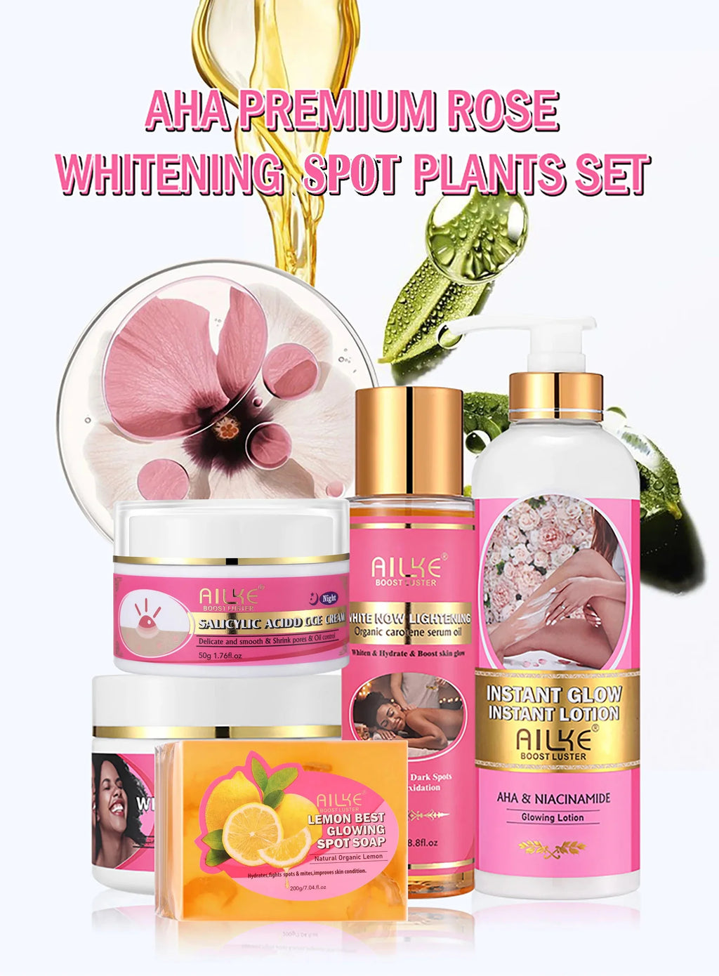 AILKE Women Skin Glowing Body Lotion, Moisturizing, Brightening, Nourishing, Smoothing Skin Cream, With Niacinamide