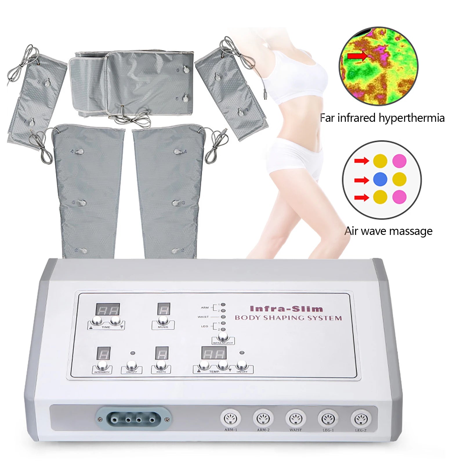 Far-infrared Ray Heating Air Pressure Slimming Suit Pressotherapy Body Contouring Weight Loss SPA Machine
