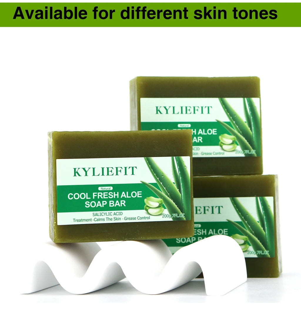 AILKE Aloe Vera Whitening Soap, Remove Acne, Pimples, Skin Radiant, Improve Skin Luster, Vegan Bath Wash for All Skin Types