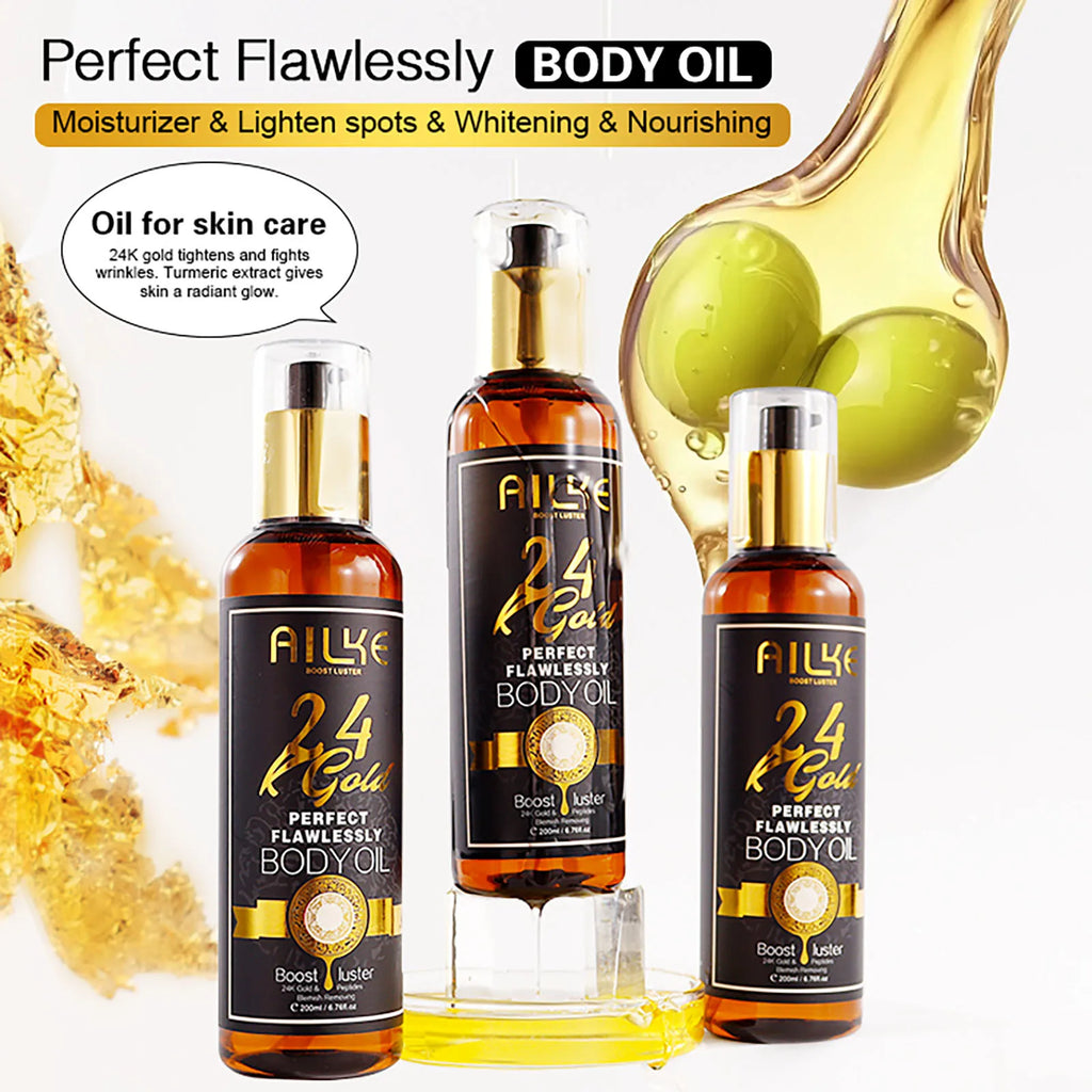 Ailke 24K Gold Collagen Cream Joint Removing Dark Spot Strong Whitening Face Anti Aging Skin Care Set