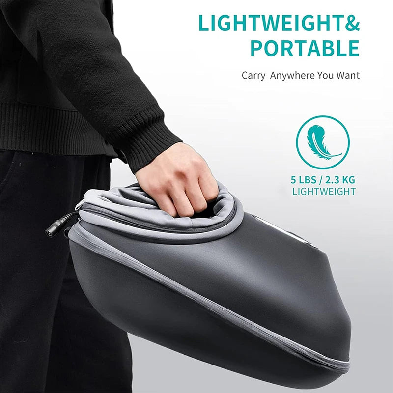 Nekteck Foot Massager Electric Machine Air Compression Heating Therapy Shiatsu Knead Roller Muscle Relaxation Pain Relief