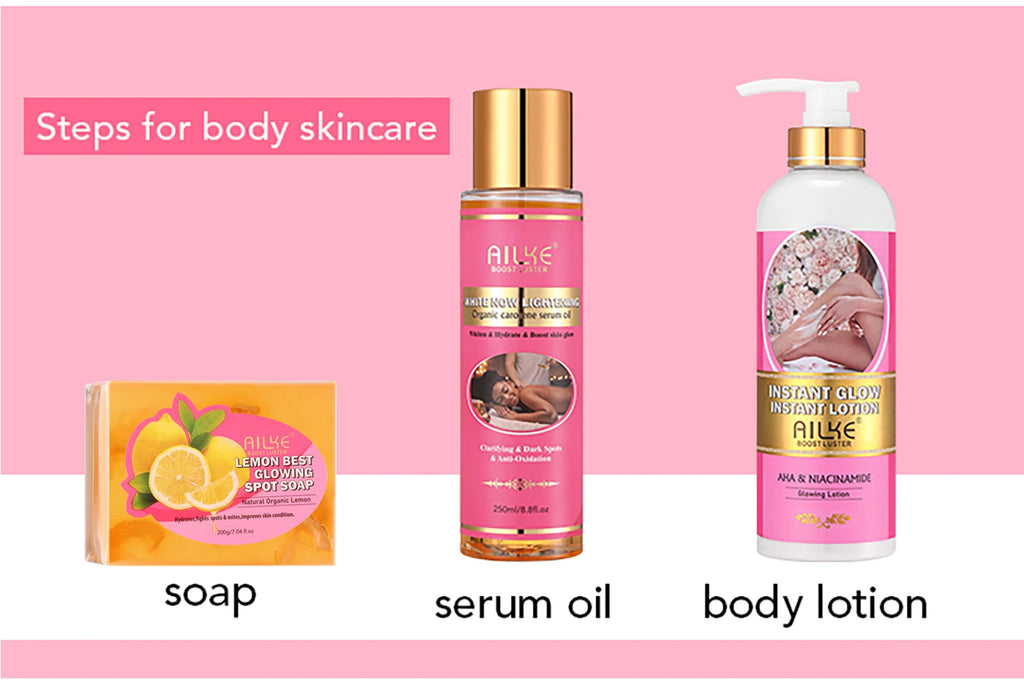 AILKE Women Skin Glowing Body Lotion, Moisturizing, Brightening, Nourishing, Smoothing Skin Cream, With Niacinamide